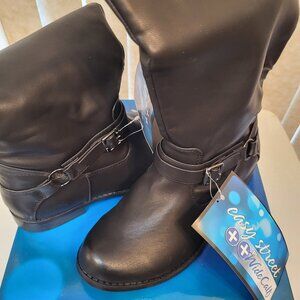 Easy Street Size 7 WW Flex Plus Plus Extra Wide Calf Tall Boots Black
